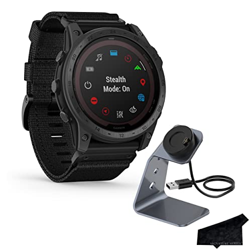 Garmin tactix 7, Pro Edition, Rugged Tactical GPS Solar Charging Watch w/Signature Stand and Cloth