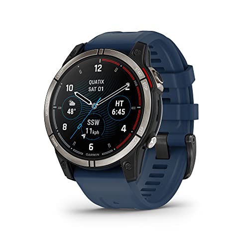 Garmin quatix 7 Sapphire Edition with AMOLED Display, Marine GPS Smartwatch, Tide Changes and Anchor Drag Alerts, Waypoint Marking