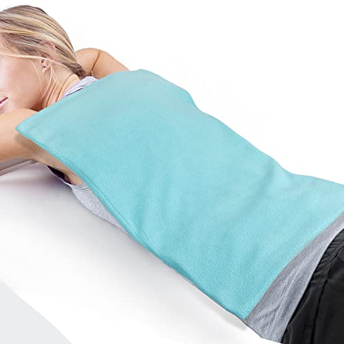 Tutmyrea 12"x 21" Extra Large Gel Ice Pack with Soft Fabric Cover, Ice Pack for Injuries Reusable, Ice Pack for Back Pain Relief, Cold Compress for Back, Flexible Cooling Pad for Knee, Hip, Sciatica