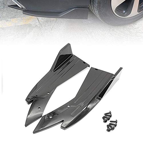 idain 2PCS Universal Rear Bumper Lip Diffuser Splitter Canard Protector Front Bumper Lip Body Kit Front Bumper Side Skirt Spoiler Splitter (Black)