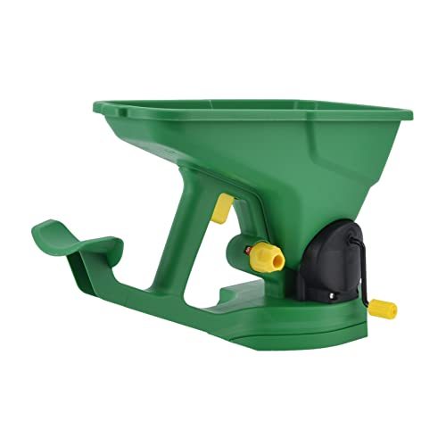 01 02 015 1.5L Handheld Spreader, Ergonomic Hand Spreader,Gear Adjustable Portable Spreader,Multi-Purpose Manual Spreader for Sowing, Fertilizing, Melting Snow for Gardens Lawns Small Farms