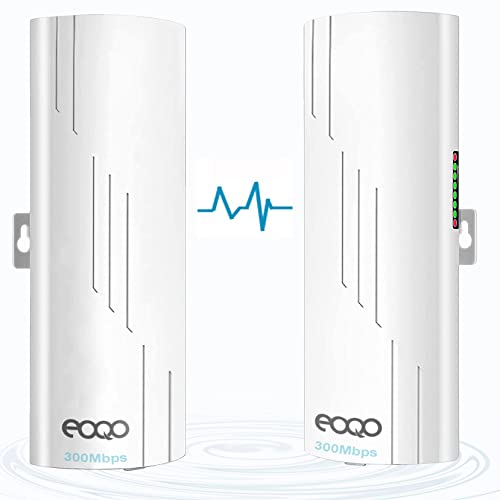 5.8GHz Outdoor Wireless Bridge Point to Point Access PTP/PTMP Plug & Play CPE Network 100Mbps 1.8ML Long Range Outdoor WiFi Extender with 14DBI High Gain Antenna, POE Power Adapter