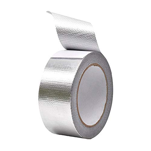 Westspark 2" Fiber-Glass Cloth Tape Roll, 2 inches x 65 Yards Self-Adhesive Silver Duct Heat Reflective Tape, Insulation Resistant High Temperature HVAC Tape, Metal Repair, Patching Hot Cold Air
