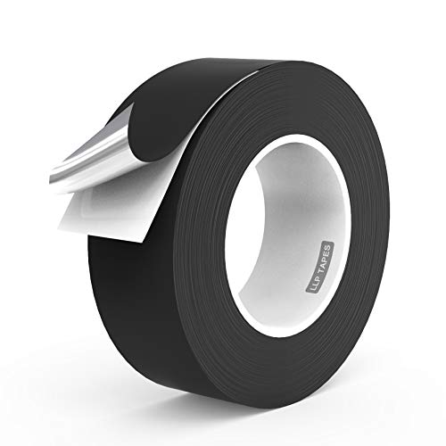 LLPT Aluminum Black Foil Tape Matt None Reflective Heavy Duty 3.94 Mil 2 Inch x 33 Feet High Thermal Conductive Adhesive Hot Cold Air Duct Tape for Metal Repair Pipe(NC233)