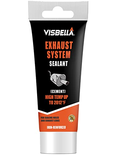 Visbella 75g Auto Vehicle Exhaust System Sealant, Non-Slumping Professional Repair Crack Adhesive Super Glue Sealer for Car Mufflers, Tailpipes, Catalytic Converters