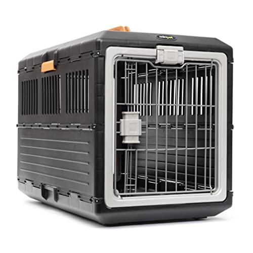 Mirapet USA Pet Carrier & Crate 27" - Premium Collapsible Design for Medium Cats and Dogs - Portable Kennel for Indoor/Outdoor Use - 360-Degree Ventilation & Hard Plastic Wall Protection