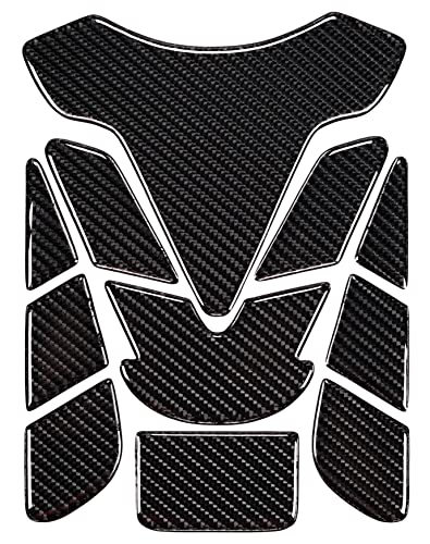 REVSOSTAR Real Carbon Powersports Gas Tank Protectors for Motorcycle - Gas Oil Fuel Tank Sticker Protector Decals Stickers Tank Pad Protector Motorcycle Stickers (8.26")