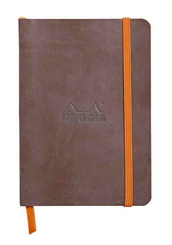 Rhodiarama Softback Notebook, A6, Dot - Chocolate