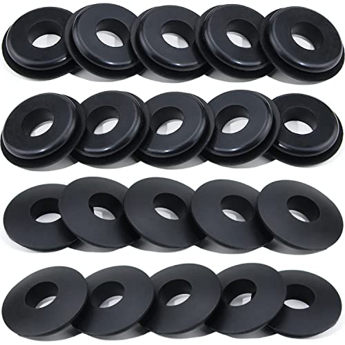 iBroPrat Glad Hand Seal, 20pcs Gladhand Washers Rubber Seals Black Gasket Elastic Grommets for Semi Trucks Trailers Brake Air Hose Parts Number 10028