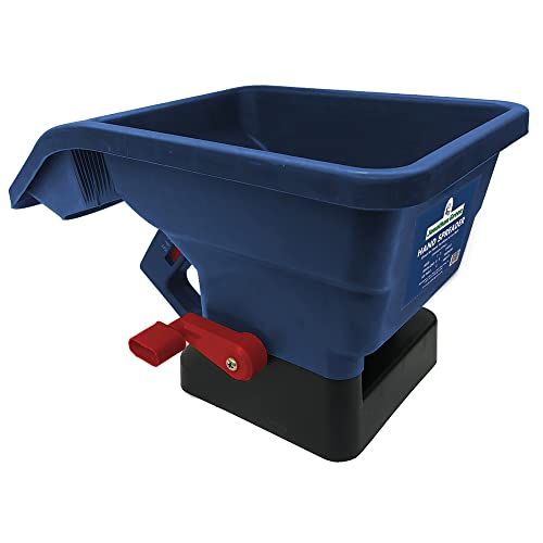 Jonathan Green (10947 New American Lawn Hand Broadcast Spreader - Handheld Lawn Spreader Covers Up to 1,500 Sq. Ft,Blue