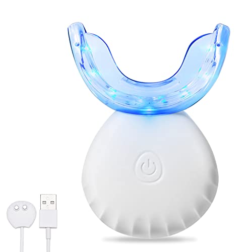 EOICCEOH Teeth Whitening LED Light, 10X More Powerful Blue Led Accelerator Light for Teeth Whitening Kit Connected with USB for Home Use, Non-Battery Teeth Whitening with Light, 16 LED Bulbs