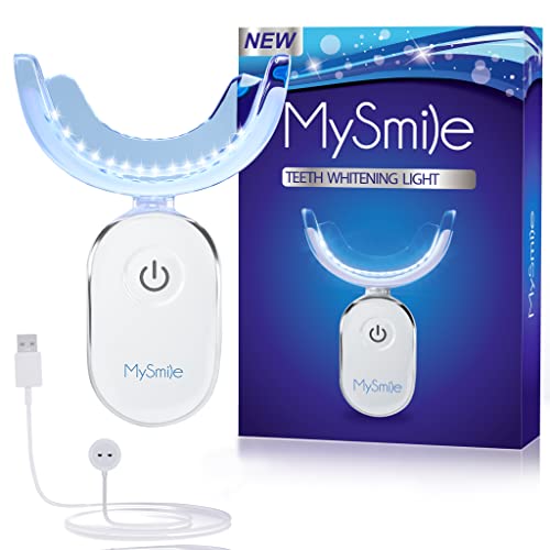 MySmile Teeth Whitening Light, 10 Min Fast Teeth Whitener, 28X LED Accelerator Light for Teeth Whitening Kit Connect with USB for Home Use Helps to Remove Stains from Coffee(Only 1Pcs Light)