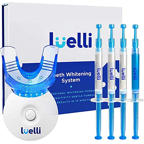 LUELLI Teeth Whitening Kit with LED Light, 35% Carbamide Peroxide, Teeth Whitening Gel, Helps to Remove Stains from Coffee, Smoking, Wines, Soda, Food, Home Dental Products for Sensitive Teeth