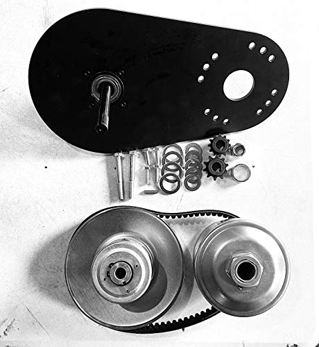 BLAST LED - Predator 420CC Go Kart Torque Converter Kit: 40 Series Mounting Back Plate, 1" Driver, Driven Pulley, Belt, Mounting Hardware (5/8" Driven Pulley)