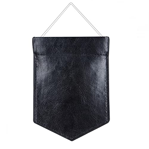 ONLVAN Pocket Square Holder Leather Slim Pocket Square Holder for Men's Suit Handkerchief Keeper (Holder Only)
