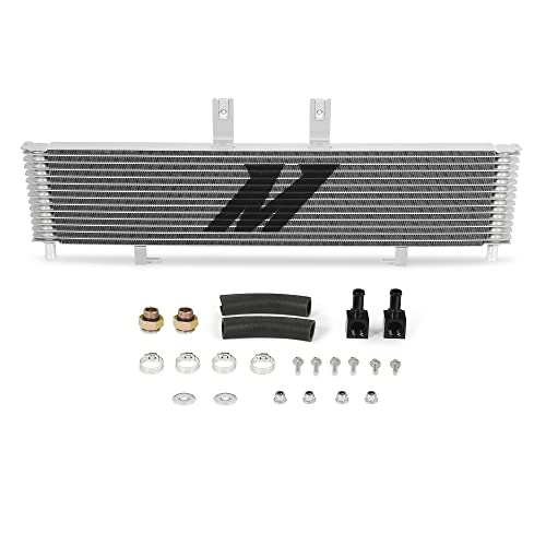 Mishimoto MMTC-DMAX-06SL Transmission Cooler Compatible With Chevrolet/GMC Duramax 6.6 LBZ/LMM 2006-2010 Silver