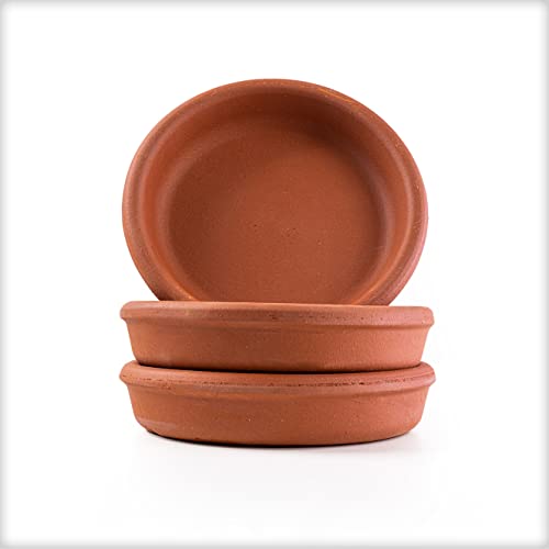 Luksyol Clay Pot For Cooking - Handmade Oven Bowl Tajine Cooking Pot - Microwave & Oven Safe - 100% Natural Earthenware- Unglazed Terracotta Pots For Mexican Indian Korean Moroccan Dishes, (3 Pcs)