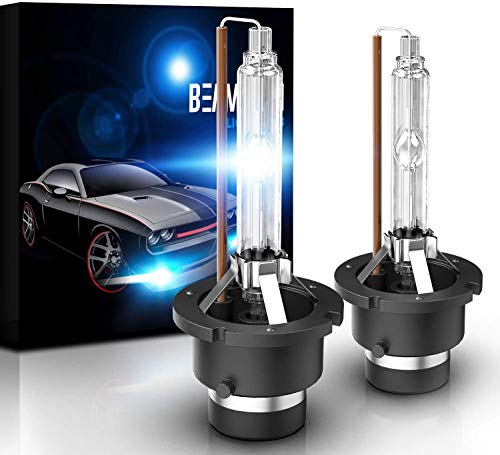 BEAMTECH D4S HID Bulbs, Xenon Headlight Replacement Bulb 35W 10000K Pack of 2