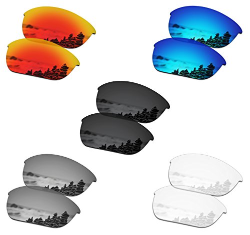 SmartVLT Set of 5 Men's Replacement Lenses for Oakley Half Jacket 2.0 OO9144 Sunglass Combo Pack S01