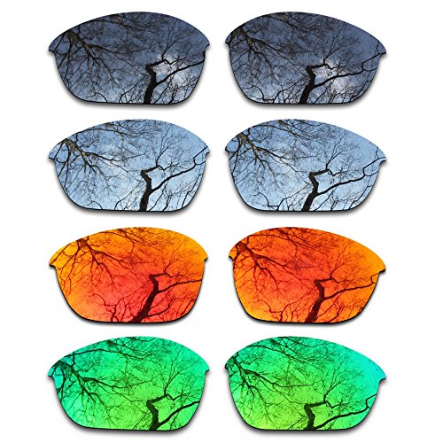 ToughAsNails Set of 4 Polarized Replacement Lenses for Oakley OO9144 Half Jacket 2.0 Pack-BSFE2