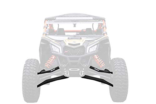 SuperATV High Clearance Boxed Front A-Arms for 72" Wide Can-Am Maverick X3 (See Fitment) | UV-resistant Powder Coat Finish | Adjustable Pivot Blocks | Extra 1.5" Ground Clearance |