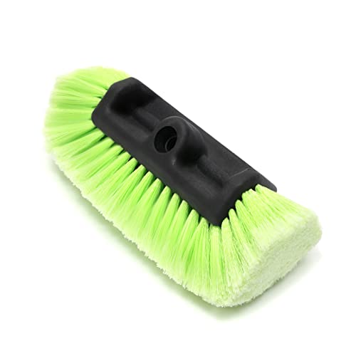 Forgrace 12" Car Wash Brush with Soft Bristle Auto RV Truck Boat Camper Heavy Duty Tri-Level Dip Wash Brush Car Exterior Washing Green