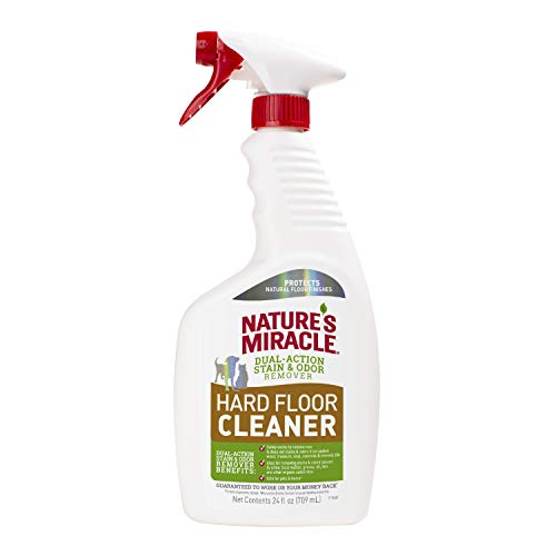 Natures Miracle Hard Floor Cleaner, Dual-Action Stain & Odor Remover, Protects Natural Floor Finishes, 24 oz