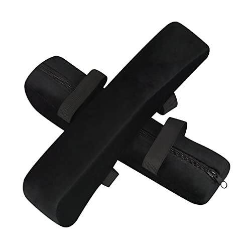 JOYFLY Armrest Ergonomic Office Chair Arm Pads, Armrest Covers Cushions with Memory Foam Thicker Elbow Pillow for Desk Chair, Gaming Chair (Black, Set of 2)