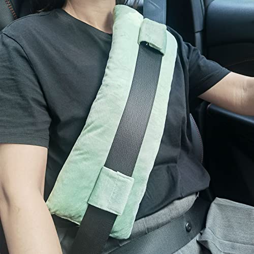 Pozico Seatbelt Pillows for Post-SurgeryMastectomy, Heart Surgery, Hysterectomy Recovery Support Cushion Pad Patient Care Car Travel Pillow (Light Green, Post Surgery Seat Belt Pillow)