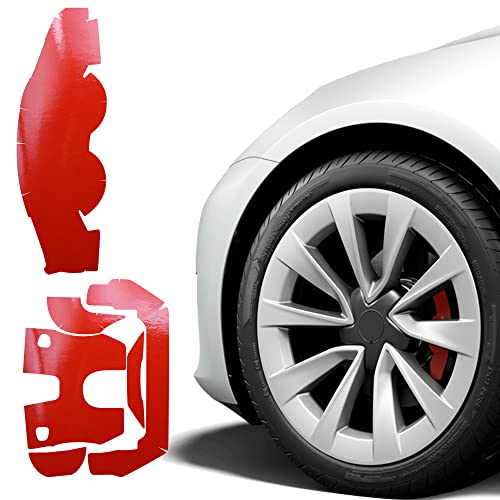 Calipers Vinyl Covers for Tesla Model 3 Red Reflective Pro