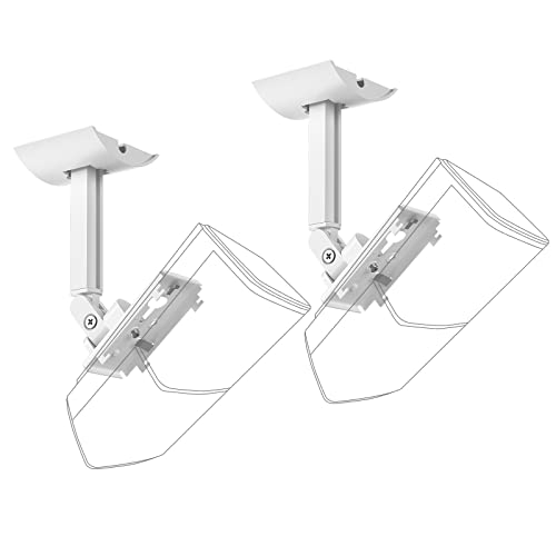 Speaker Wall Mount Brackets for Bose UB-20, UB-20 Series II, Wall Mount Ceiling Bracket for Lifestyle 600 ST535 ST525 ST520 535III 525III CM520 SoundTouch JC-II AM6-V AM10-V AM10IV (Pack of 2)-White