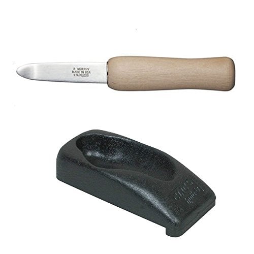 R Murphy New Haven Oyster Knife Shucker & UJ Ramelson Oyster Holder - Makes shucking oysters at home safer and easier