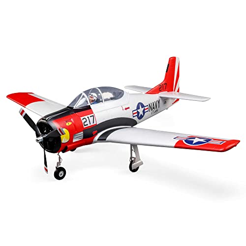 E-flite RC Airplane T-28 Trojan 1.2m BNF Basic Transmitter Battery and Charger Not Included with Smart EFL18350