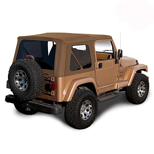 Sierra Offroad Replacement Soft Top, fits Jeep Wrangler TJ Model 1997-2006, Premium Sailcloth Vinyl, Factory Quality and Precision Fit, Spice