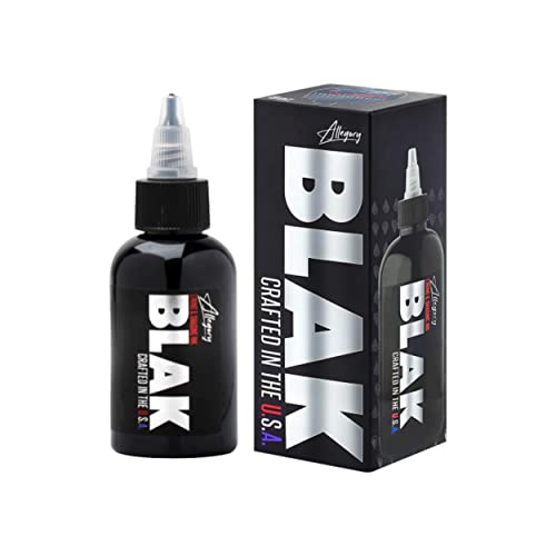 Allegory Tattoo Ink  BLAK, Premium Black Tattoo Ink, Perfect for Lining and Shading, Smooth, Consistent Pigment, Vegan friendly Tattoo Color, Organic Ink, Crafted in the USA, 2 oz