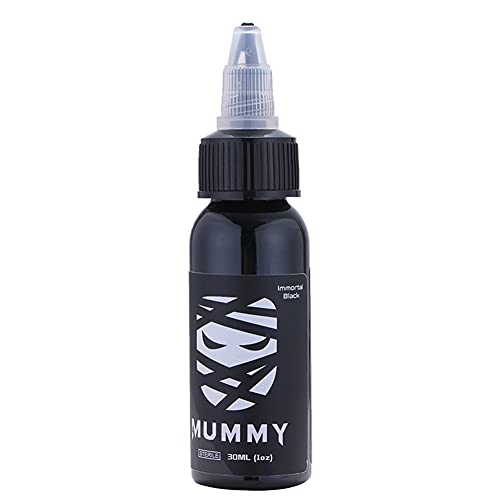 Mummy Tattoo Ink Set 1 oz, Color Evenly Long Lasting Vibrant and Bright, No Irritation Tattoo Ink (Black)