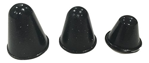 Conical Rubber Bumpers Black - 16 PC Combo - Tall Rubber Feet Spacers for Electronics, Computer Equipment, Speakers, Car Truck Bug Deflector, Cheese Boards, Furniture, Cabinet Door
