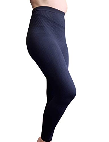 Bioflect Compression Leggings with Bio Ceramic Micro-Massage Knit- for Support and Comfort - Black S/M