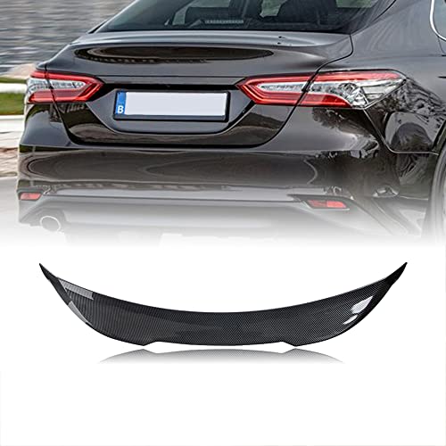 Rolling Gears Trunk Spoiler Wing Compatible with 2018-2023 Toyota Camry Spoiler, Carbon Fiber Hydro-Dipping (JP-Type)