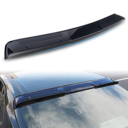 JOYOTO Carbon Fiber Pattern M Style Rear Window Visor Wing Roof Spoiler Deflector for Toyota Camry LE SE XSE XLE Hybrid 2018-2023