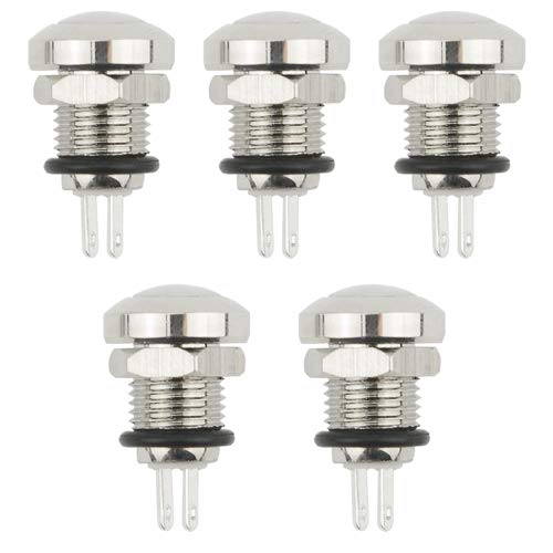 WMYCONGCONG 5 PCS 8mm Momentary Push Button Switch 1A 24V 1NO