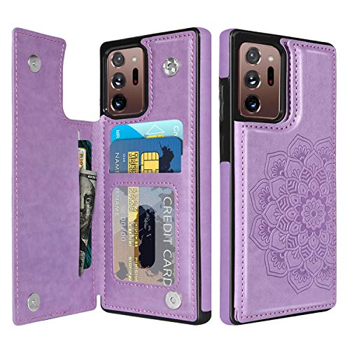 BENTOBEN Samsung Galaxy Note 20 Ultra Wallet Case 5G, PU Leather Heavy Duty Rugged Shockproof Protective Cases with Card Slots Cash Holder Phone Case for Samsung Galaxy Note20 Ultra 6.9" 2020 -Purple