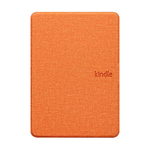 ALMIGHTY All-New Cover for 6.8 Kindle Paperwhite 11th Generation 2021 Pure Color Waterproof Cloth Pattern Case, Smart Auto-Wake/Sleep, Orange