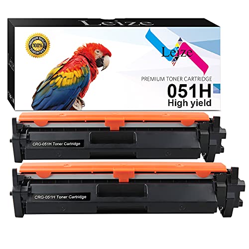 Leize Compatible 051H Toner Cartridge Replacement for Canon CRG 051H 051 (2169C001) Toner 2-Pack 4,100 Pages High Yield use for Canon imageCLASS MF264dw MF267dw MF269dw LBP162dw Printer,Black