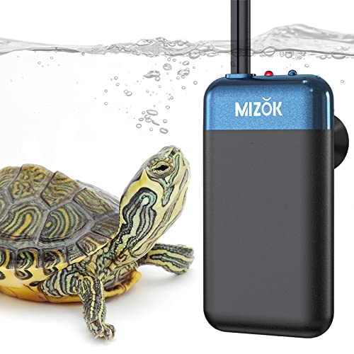 MIZOK Small Aquarium Heater 15W/25W/50W with Electronic Thermostat for 3-12 Gallon Betta Fish Turtle Tank (Preset Temperature 78)
