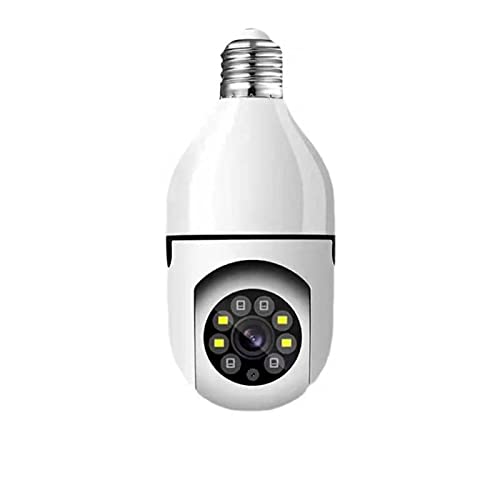 Light Bulb Security Camera, Full-HD 1080P 360 Degree Panoramic 2.4G Wireless WiFi Camera, with Infrared Night Vision & Motion Detection & 2-Way Audio Home Camera for Baby/Elder/Pet