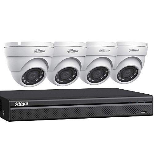 Dahua HDCVI Kit: 4-Ch, 4K Penta-Brid DVR + 4 x 5MP Security Camera, White (C544E42)