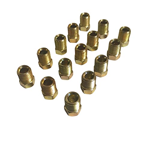 ASD Brake Line Tube Nuts For 3/16" Tube (3/8" - 24 Thread, Inverted Flare) (Pack of 15)