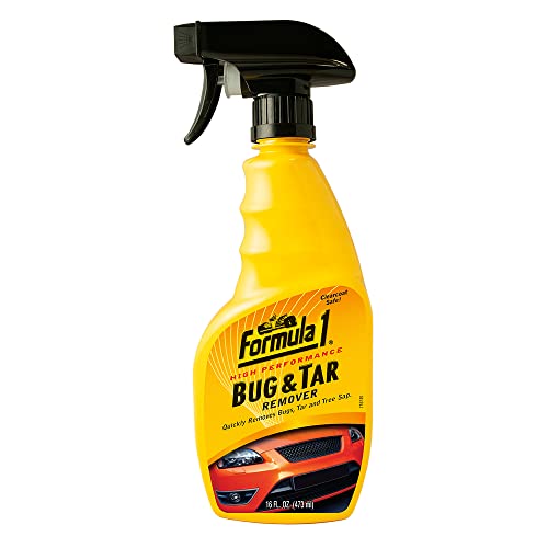 Formula 1 Bug and Tar Remover - Sap, Tar, Dirt & Bug Remover Car Detailing - Powerful Car Cleaner - Exterior Care Products Wont Scratch Paint (16 oz)