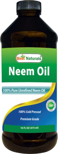 Best Naturals 100% Pure Neem Oil, 100% Cold Pressed and Unrefined - 16 OZ